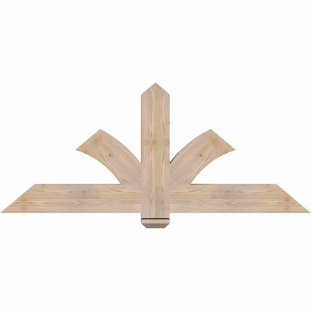 Ekena Millwork Redmond Smooth Timber Gable Bracket, Douglas Fir, 60"W x 25"H x 3 1/2"D x 5 1/2"F, 10/12 Pitch GBW060X25X0406RED00SDF